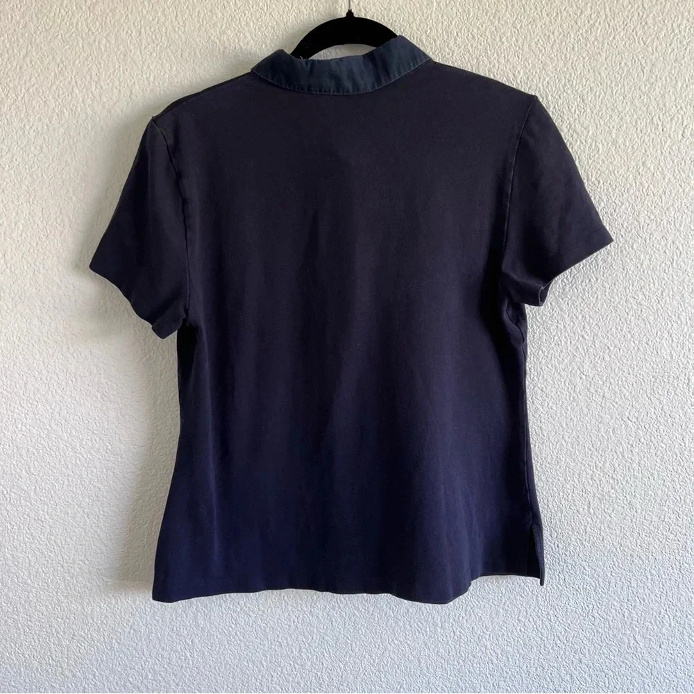 Tory Burch Women’s Short Sleeve Navy Polo Shirt‎